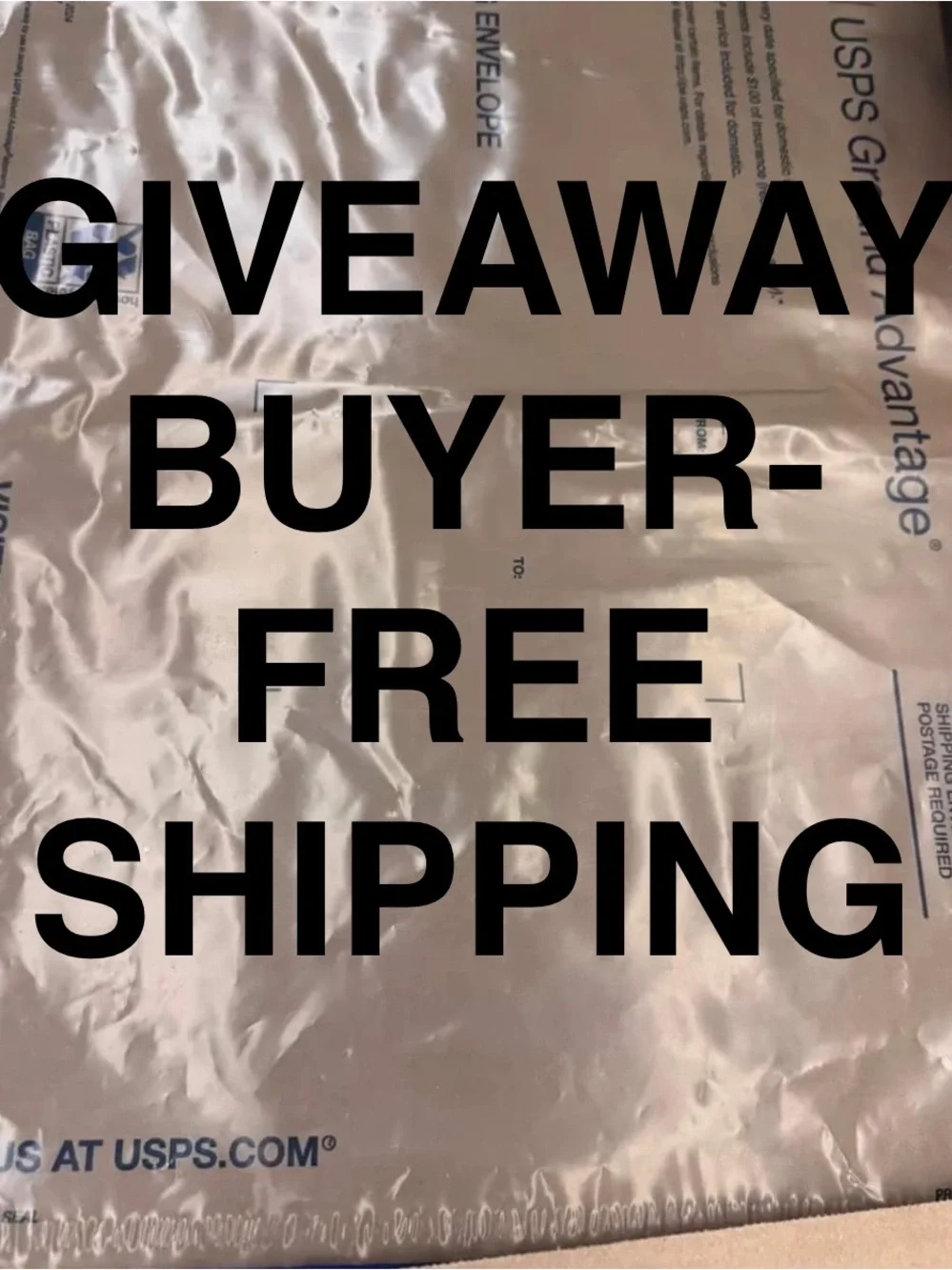 Giveaway during show free shipping to buyer